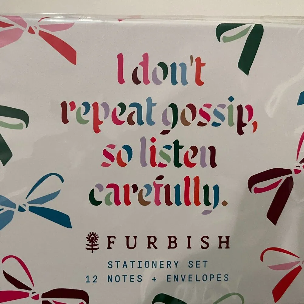 Snarky Note Cards - I Don't Repeat Gossip So Listen‎ Carefully  (2 boxes / NEW)